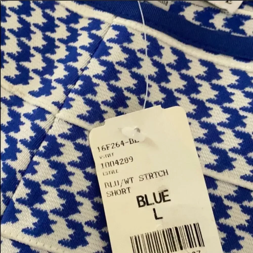HYFVE Blue Houndstooth stretch Shorts